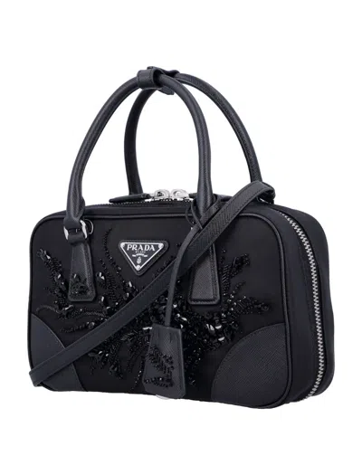 Prada Re-edition 1978 Embellished Two-handle Bags In Black