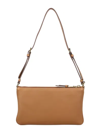 Prada Leather Pouch In Brown