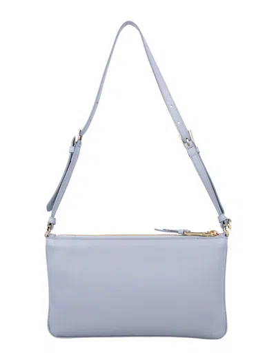 Prada Leather Pouch In Blue