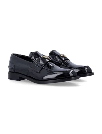 Prada Patent Leather Loafers In Black