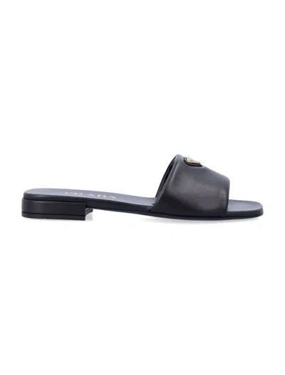 Prada Flat Slide In Black