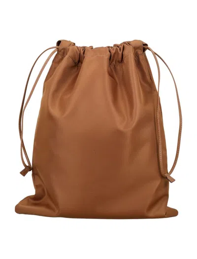 Prada Re-nylon Pouch In Brown