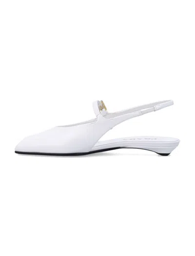Prada Slingback Ballerinas In White