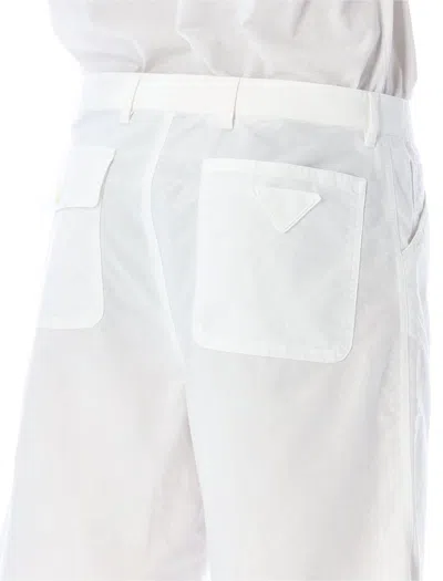 Prada Cotton Bermuda In White
