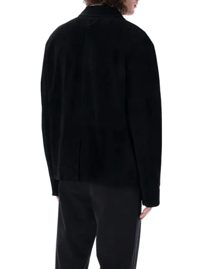 Prada Suede Calfskin Jacket In Black