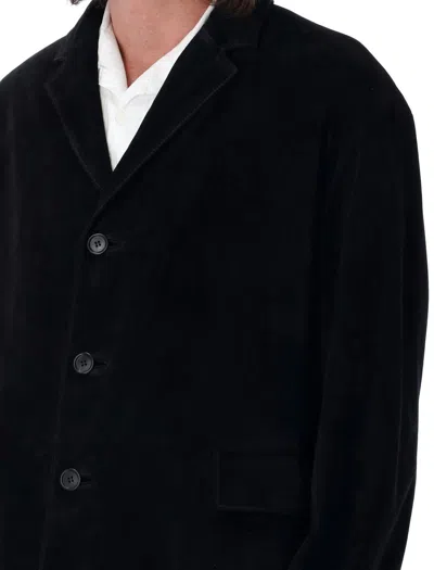 Prada Suede Calfskin Jacket In Black