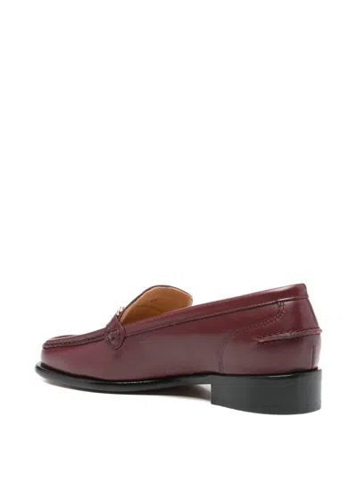 Maison Kitsuné Profile Fox Leather Loafers Shoes In Multi