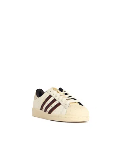 Adidas Originals By Wales Bonner 'superstar' White Leather Sneakers In Multi