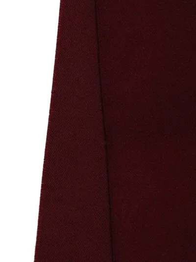 Maison Kitsuné Wool Fringe Scarf Accessories In Red