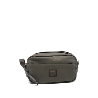 Filson Zip Top Wash Bag In Gray
