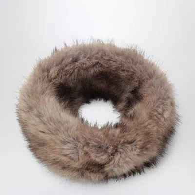 Stand Studio Zephyra Headband In Fur In Sand