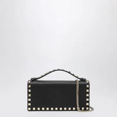 Valentino Garavani Rockstud Wallet With Strap In Black
