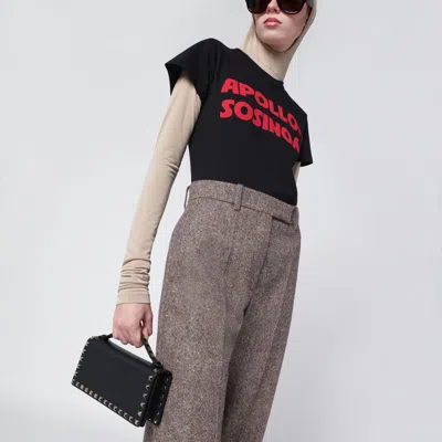 Valentino Garavani Rockstud Wallet With Strap In Black