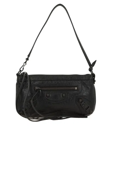 Balenciaga City Style Shoulder Bag With Adjustable Strap In Black