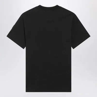 Moncler Crewneck T-shirt With Logo Print In Black