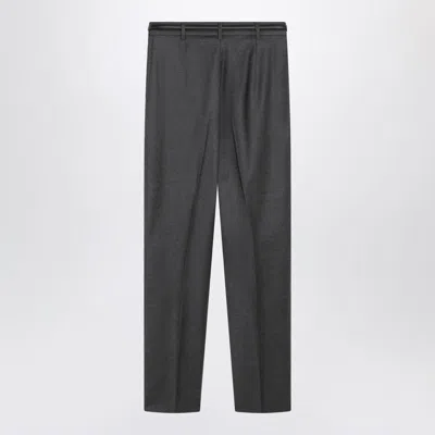 Max Mara Studio Dark Grey Trousers In Gray