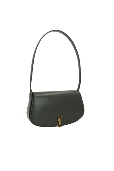 Saint Laurent Voltaire Top-handle Shoulder Bag In Green