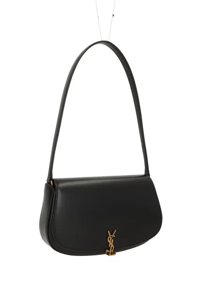 Saint Laurent Voltaire Mini Leather Shoulder Bag In Black