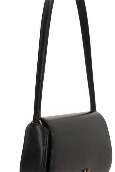 Saint Laurent Voltaire Mini Leather Shoulder Bag In Black