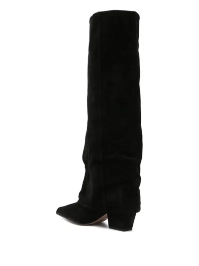 Paris Texas Jane 100 Suede Knee-high Boots In Black