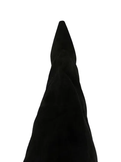 Paris Texas Jane 100 Suede Knee-high Boots In Black