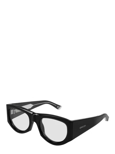 Gucci Rectangular Frame Sunglasses In Black