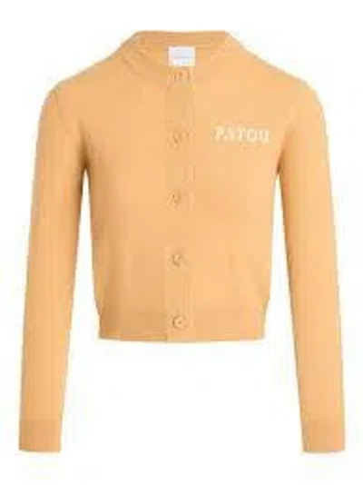 Patou Crew Neck Cardigan In Neutral