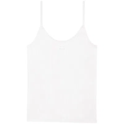 Courrèges Reedition Ribbed Knitted Tank Top Clothing In White