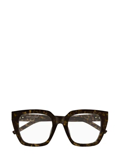 Saint Laurent Sl M143 Opt002-havana-havana-transparent In Brown