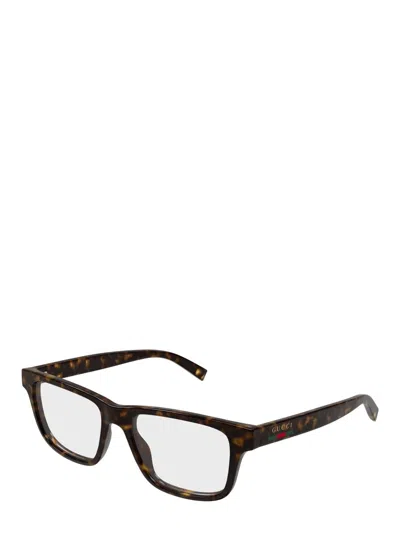 Gucci Eyewear Rectangular Frame Glasses In Black
