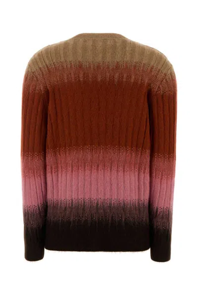 Fendi Gradient Mohair And Wool Fitted Jumper Clothing In Multi
