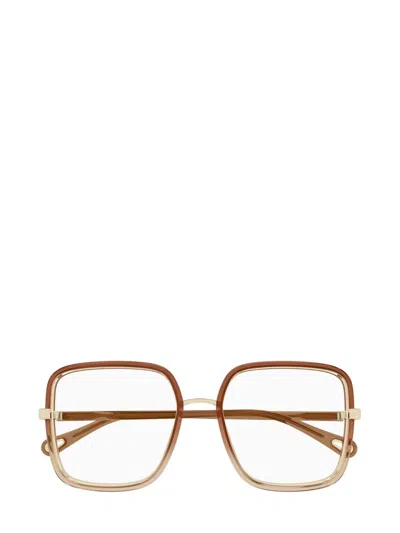 Chloé Rectangular Flat Mirror In Brown