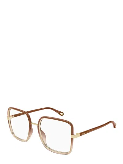 Chloé Rectangular Flat Mirror In Brown