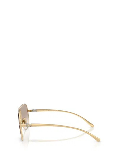 Miu Miu Mu A56s Metal Aviator Sunglasses In Gold