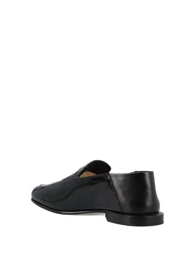 Givenchy Women Label Leather Loafers In Black