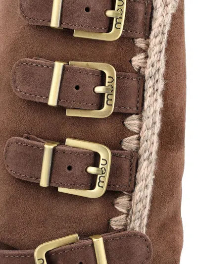 Mou Eskimo 40 Buckle Straps Boots In Brown