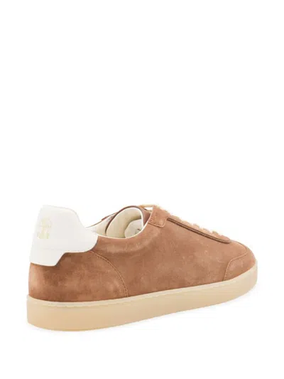 Brunello Cucinelli Leather-trimmed Suede Sneakers In Animal Print