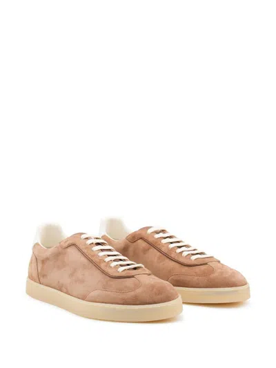Brunello Cucinelli Leather-trimmed Suede Sneakers In Animal Print