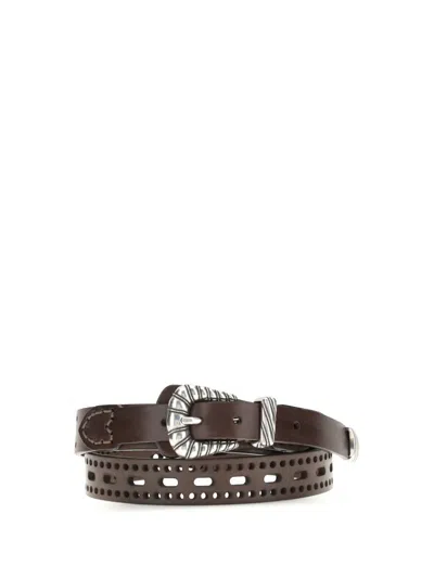 Etro Women Leather Bel In Brown