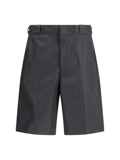 Prada Re-nylon Bermuda Shorts In Black