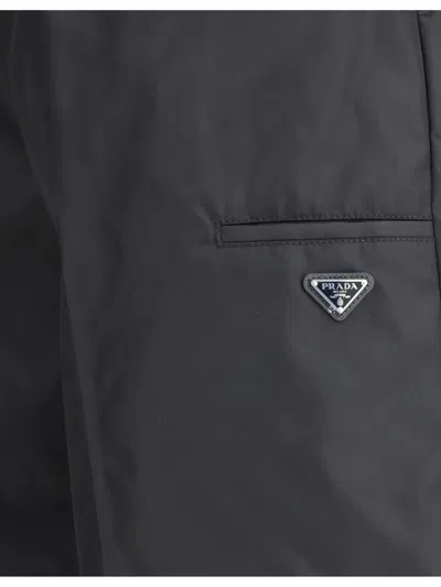 Prada Re-nylon Bermuda Shorts In Black