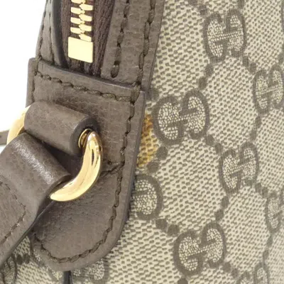 Pre-owned Gucci Beige Brown Gg Supreme Leather Shoulder Bag () In Multi