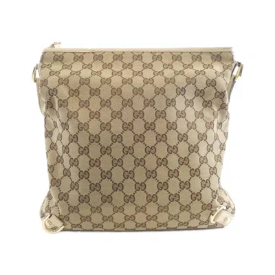 Pre-owned Gucci Beige Ivory Gg Canvas Shoulder Bag () In Multi