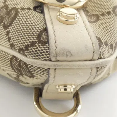 Pre-owned Gucci Beige Ivory Gg Canvas Shoulder Bag () In Multi