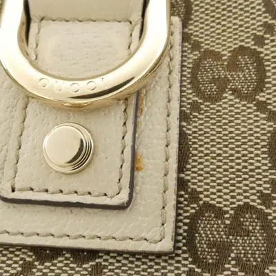 Pre-owned Gucci Beige Ivory Gg Canvas Shoulder Bag () In Multi