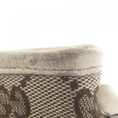 Pre-owned Gucci Beige Ivory Gg Canvas Shoulder Bag () In Multi