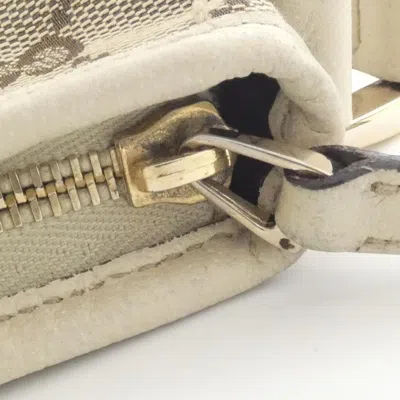 Pre-owned Gucci Beige Ivory Gg Canvas Shoulder Bag () In Multi