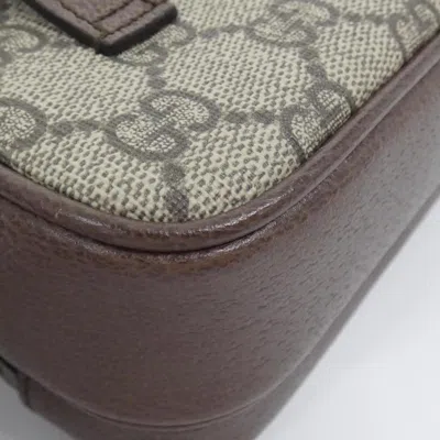 Pre-owned Gucci Beige Brown Gg Supreme Shoulder Bag () In Multi