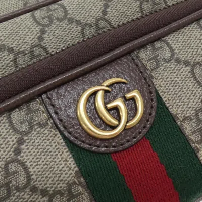 Pre-owned Gucci Beige Brown Gg Supreme Shoulder Bag () In Multi