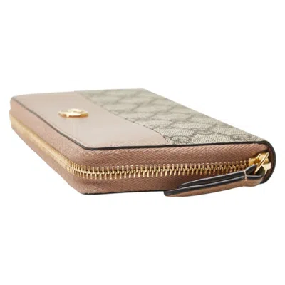 Pre-owned Gucci Beige Pvc Leather Long Wallet (bi-fold) () In Sand